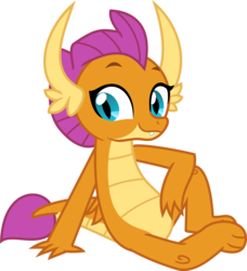 Size: 1598x1756 | Tagged: safe, artist:phucknuckl, smolder, dragon, father knows beast, g4, claws, dragoness, female, simple background, smiling, solo, toes, transparent background, vector