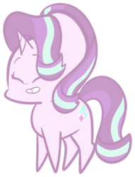 Size: 500x654 | Tagged: dead source, safe, artist:typhwosion, starlight glimmer, pony, unicorn, g4, chibi, eyes closed, female, outline, simple background, smiling, solo, transparent background
