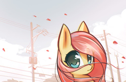 Size: 1802x1185 | Tagged: safe, artist:mirroredsea, fluttershy, pony, g4, female, looking at you, mare, solo