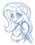 Size: 2550x3300 | Tagged: safe, artist:latecustomer, fluttershy, anthro, g4, breasts, busty fluttershy, cleavage, clothes, cute, daaaaaaaaaaaw, female, heart eyes, high res, hnnng, looking at you, mare, monochrome, shyabetes, simple background, sketch, smiling, solo, wingding eyes