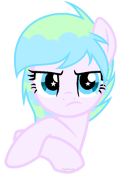 Size: 522x760 | Tagged: safe, artist:xylenneisnotamazing, oc, oc only, pony, bust, female, mare, portrait, simple background, solo, starry eyes, transparent background, wingding eyes