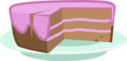 Size: 10625x5087 | Tagged: safe, artist:theponymuseum, absurd resolution, cake, dish, food, no pony, simple background, transparent background, vector