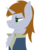 Size: 2462x3000 | Tagged: safe, artist:alltimemine, oc, oc only, oc:littlepip, pony, unicorn, fallout equestria, bust, chest fluff, clothes, fanfic, fanfic art, female, high res, horn, inkscape, jumpsuit, lineless, mare, portrait, profile, simple background, smiling, solo, transparent background, vault suit, vector