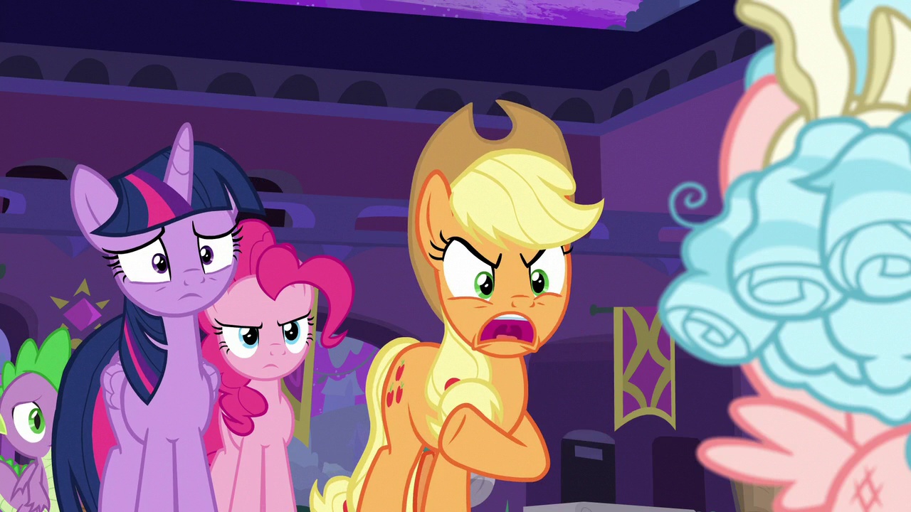 #1876041 - safe, screencap, applejack, cozy glow, pinkie pie, spike ...