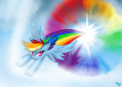 Size: 1024x728 | Tagged: dead source, safe, artist:xxnovanepsxx, rainbow dash, pegasus, pony, g4, female, flying, solo, sonic rainboom