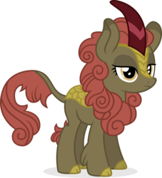Size: 9650x10640 | Tagged: safe, artist:cirillaq, maple brown, kirin, g4, sounds of silence, absurd resolution, background kirin, female, simple background, solo, transparent background, vector