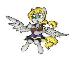 Size: 1609x1321 | Tagged: safe, artist:spheedc, oc, oc only, oc:scarlet sky, pegasus, pony, ballpoint pen, black outlines, book, clothes, digital art, female, mare, not derpy, ponytail, simple background, solo, traditional art, transparent background, wings, writing