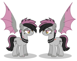 Size: 3473x2757 | Tagged: safe, artist:eclispeluna, oc, oc only, bat pony, pony, female, high res, mare, reference sheet, simple background, solo, transparent background