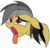 Size: 670x639 | Tagged: safe, alternate version, artist:icicle-niceicle-1517, color edit, edit, daring do, pegasus, pony, g4, my little pony: the movie, the art of my little pony: the movie, bust, colored, female, floppy ears, mare, open mouth, out of context, portrait, simple background, solo, tongue out, transparent background