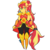 Size: 3000x3000 | Tagged: safe, artist:grassyatlanta, sunset shimmer, equestria girls, g4, my little pony equestria girls: legend of everfree, alternate hairstyle, boots, clothes, crystal guardian, dress, female, high heel boots, high res, pants, ponied up, shoes, simple background, solo, transparent background