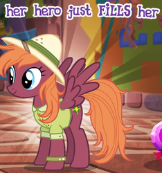 Size: 363x388 | Tagged: safe, gameloft, sweet pepper, pegasus, pony, g4, my little pony: magic princess, cropped, female, mare, meme, out of context, this will end in balloons, wow! glimmer