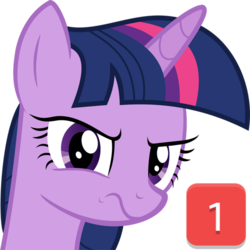 Size: 512x512 | Tagged: safe, artist:shaders, twilight sparkle, alicorn, pony, g4, @everyone, angry, discord (program), female, grumpy, grumpy twilight, looking at you, meme, ping, simple background, solo, transparent background, twilight sparkle (alicorn)