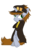 Size: 4926x6824 | Tagged: safe, artist:aborrozakale, oc, oc only, oc:littlepip, pony, unicorn, fallout equestria, g4, absurd resolution, bipedal, bipedal leaning, cap, clothes, coat, fanfic, fanfic art, female, hat, hooves, horn, jojo's bizarre adventure, jotaro kujo, leaning, mare, scar, simple background, smiling, solo, transparent background, vector