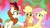 Size: 1920x1080 | Tagged: safe, screencap, applejack, autumn blaze, fluttershy, earth pony, kirin, pegasus, pony, g4, my little pony: friendship is magic, sounds of silence, awwtumn blaze, bamboo, cute, female, fire, floppy ears, greeting, grin, happy, introduction, mare, scared, smiling, trio