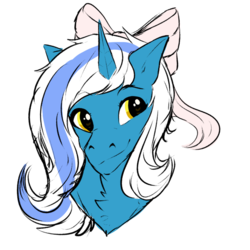 Size: 894x894 | Tagged: safe, artist:pachycephalosauria, oc, oc only, oc:fleurbelle, alicorn, pony, alicorn oc, bow, bust, female, hair bow, simple background, solo, transparent background