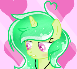 Size: 998x890 | Tagged: safe, artist:rachelclaraart, oc, oc only, oc:crystal bloom, pony, unicorn, base used, bust, colored pupils, female, mare, portrait, solo