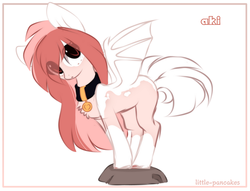 Size: 1280x977 | Tagged: dead source, safe, artist:php146, oc, oc only, oc:aki, bat pony, pony, chibi, female, mare, solo