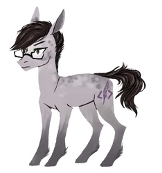 Size: 1303x1393 | Tagged: safe, artist:weird--fish, oc, oc only, earth pony, pony, glasses, simple background, solo, white background