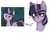 Size: 851x580 | Tagged: safe, artist:itzdatag0ndray, mean twilight sparkle, alicorn, pony, g4, my little pony: friendship is magic, the mean 6, angry, bust, clone, ear fluff, female, mare, messy mane, raised eyebrow, scene interpretation, simple background, solo