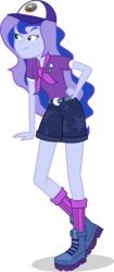 Size: 3143x7492 | Tagged: safe, artist:illumnious, edit, editor:slayerbvc, vector edit, princess luna, vice principal luna, equestria girls, g4, my little pony equestria girls: legend of everfree, baseball cap, boots, camp everfree outfits, cap, female, hand on hip, hat, no makeup edit, shoes, solo, vector