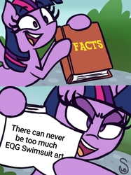 Size: 1080x1442 | Tagged: safe, artist:quarium edits, twilight sparkle, alicorn, equestria girls, g4, 2 panel comic, comic, ed edd n eddy, exploitable meme, female, meme, solo, twilight sparkle (alicorn), twilight's fact book