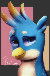 Size: 785x1179 | Tagged: safe, artist:paintcoloryt, gallus, griffon, g4, my little pony: friendship is magic, season 8, male, smiling, solo