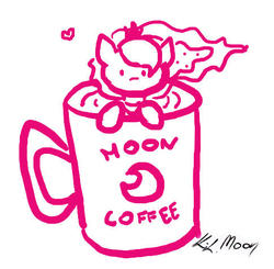 Size: 485x476 | Tagged: safe, artist:lailyren, princess luna, alicorn, pony, g4, coffee, coffee mug, cup, cup of pony, female, mare, micro, monochrome, mug, solo