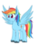 Size: 1000x1200 | Tagged: safe, artist:yudhaikeledai, rainbow dash, pegasus, pony, g4, ear fluff, female, mare, simple background, smiling, solo, spread wings, transparent background, unshorn fetlocks, wings