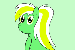 Size: 4032x2700 | Tagged: safe, artist:cocacola1012, oc, oc only, oc:gumdrops, pony, green background, simple background, solo