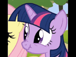 Size: 512x384 | Tagged: safe, edit, edited screencap, screencap, twilight sparkle, feeling pinkie keen, g4, stare master, angry, animated, cropped, female, gif, mane of fire, meme, rapidash twilight, scrunchy face, snout, vibrating