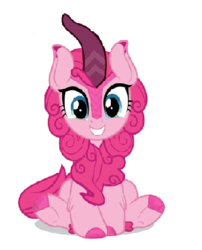 Size: 368x456 | Tagged: safe, artist:moonzap, pinkie pie, kirin, g4, season 8, sounds of silence, cute, female, kirin pinkie, kirin-ified, solo, species swap