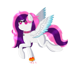 Size: 1024x1024 | Tagged: safe, artist:demonwolfspirit, oc, oc:pastel star, pegasus, pony, flying, jewelry, spread wings