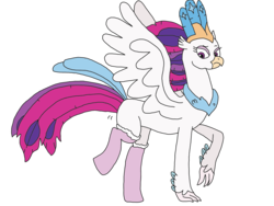 Size: 2048x1536 | Tagged: safe, artist:supahdonarudo, queen novo, classical hippogriff, hippogriff, series:novoember, g4, my little pony: the movie, clothes, simple background, socks, transparent background