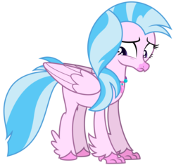 Size: 8192x7692 | Tagged: safe, artist:thatguy1945, silverstream, classical hippogriff, hippogriff, g4, .ai available, .svg available, absurd resolution, female, looking away, sad, simple background, solo, transparent background, vector