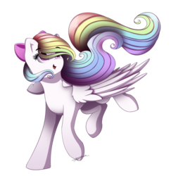 Size: 1024x1055 | Tagged: safe, artist:mindlesssketching, oc, oc only, oc:pastelle song, pegasus, pony, bow, female, hair bow, mare, simple background, solo, transparent background