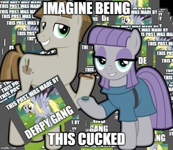 Size: 578x500 | Tagged: safe, derpy hooves, maud pie, mudbriar, earth pony, pegasus, pony, g4, female, m14 gang, male, meme, op is a duck, op is trying to start shit, ship:maudbriar, shipping, shitposting, straight