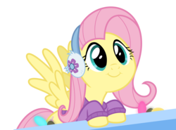 Size: 4045x3000 | Tagged: safe, artist:sollace, fluttershy, pegasus, pony, g4, my little pony best gift ever, .svg available, behaving like a dog, christmas, christmas lights, clothes, cute, earmuffs, female, flutterdog, fluttershy's purple sweater, high res, holiday, looking at you, show accurate, shyabetes, simple background, smiling, solo, spread wings, sweater, sweatershy, transparent background, vector, winter outfit