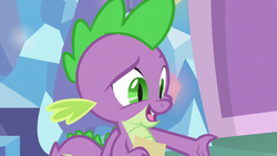Size: 1280x720 | Tagged: safe, screencap, spike, dragon, g4, my little pony best gift ever, claws, male, solo, tail, winged spike, wings
