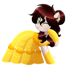 Size: 1252x1312 | Tagged: safe, artist:sugaryicecreammlp, oc, oc:rose vine, pony, base used, beauty and the beast, clothes, costume, dress, female, mare, nightmare night costume, one eye closed, simple background, solo, transparent background, wink
