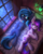 Size: 1947x2417 | Tagged: safe, artist:atlas-66, oc, oc only, oc:belfry towers, oc:night hex, bat pony, moth, pony, bat pony oc, bat wings, commission, cute, cute little fangs, digital art, duo, eye clipping through hair, fangs, female, folded wings, freckles, high res, indoors, lantern, looking at each other, lying on bed, mare, open mouth, pillow, rain, room, smiling, window, wings, ych result