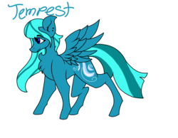 Size: 900x700 | Tagged: safe, artist:shippingtrash, oc, oc only, oc:tempest (ice1517), pegasus, pony, chest fluff, ear piercing, earring, female, jewelry, mare, piercing, redesign, simple background, solo, transparent background