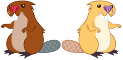 Size: 7064x3441 | Tagged: safe, artist:andoanimalia, beaver, angry beavers, crossover, duo, male, recolor, simple background, transparent background, vector