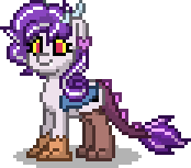 Size: 174x153 | Tagged: safe, oc, oc only, oc:pearl, hybrid, pony, pony town, draconequus hybrid, interspecies offspring, offspring, parent:discord, parent:rarity, parents:raricord, pixel art, simple background, solo, transparent background