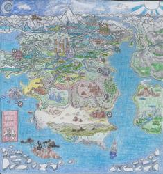 Size: 1665x1772 | Tagged: safe, artist:nephilim rider, pony, equestria, map, map of equestria, traditional art
