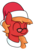 Size: 1198x1777 | Tagged: safe, artist:moonatik, oc, oc only, oc:moonatik, pony, bust, christmas, glasses, hat, holiday, male, santa hat, simple background, solo, stallion, transparent background