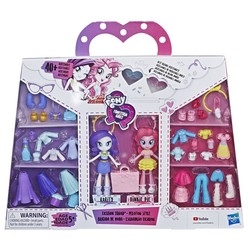 Size: 1000x1000 | Tagged: safe, pinkie pie, rarity, equestria girls, g4, my little pony equestria girls: better together, doll, equestria girls logo, equestria girls minis, fashion squad, female, irl, photo, toy