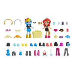Size: 1000x1000 | Tagged: safe, rainbow dash, sunset shimmer, equestria girls, g4, my little pony equestria girls: better together, doll, equestria girls minis, fashion squad, female, irl, photo, toy