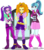 Size: 4376x4939 | Tagged: safe, artist:namyg, adagio dazzle, aria blaze, sonata dusk, equestria girls, g4, my little pony equestria girls: rainbow rocks, absurd resolution, boots, clothes, gem, grin, high heel boots, jewelry, leggings, looking at you, miniskirt, necklace, pants, pigtails, ponytail, shoes, simple background, siren gem, skirt, smiling, the dazzlings, transparent background, trio, twintails
