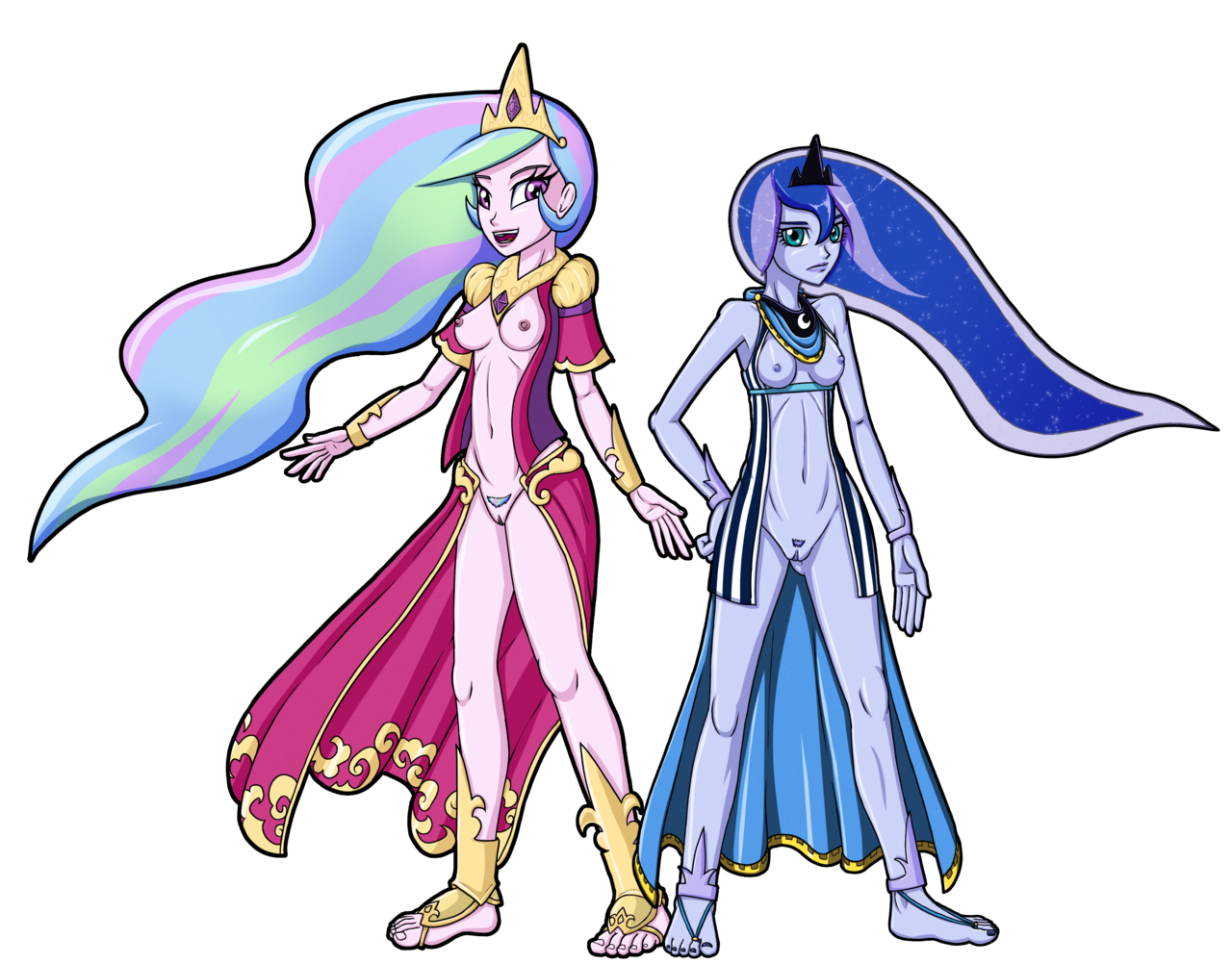 2190037 - safe, artist:azaleasdolls, artist:cari28ch3, princess cadance,  princess celestia, princess luna, fairy, human, equestria girls, g4, barely  eqg related, clothes, crossover, crown, disney, disney style, dolldivine,  dress, fairies, fairy wings