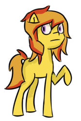 Size: 573x854 | Tagged: safe, artist:vbronny, oc, oc only, earth pony, pony, female, hooves, mare, raised hoof, simple background, solo, white background